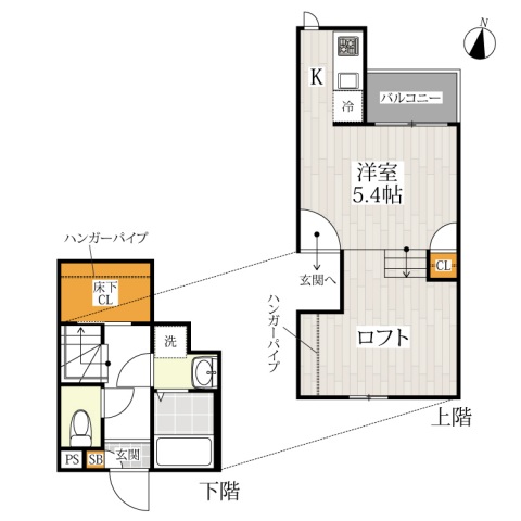 ＣＢ南与野コルザ1階 間取