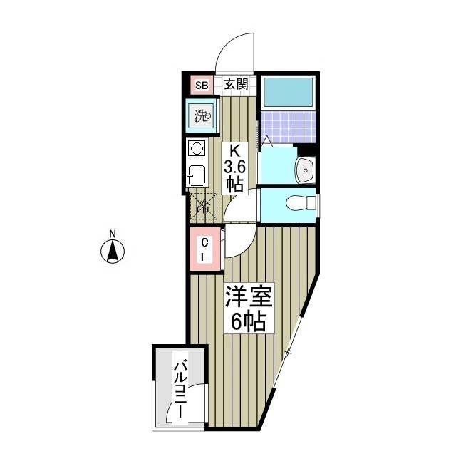 リポス瀬谷C棟208号室 間取