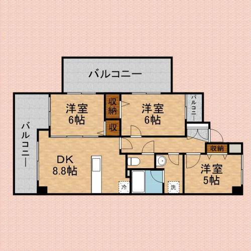 ヴェルパセオ5階 間取