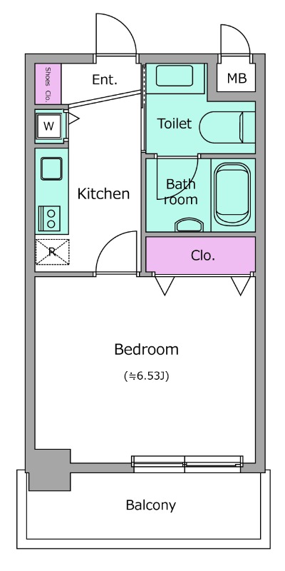 レジディア新川2階 間取り