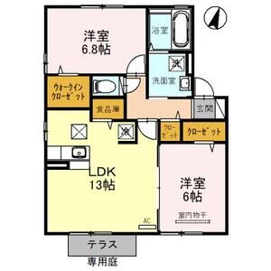 ビーノ　Ⅱ102号室 間取