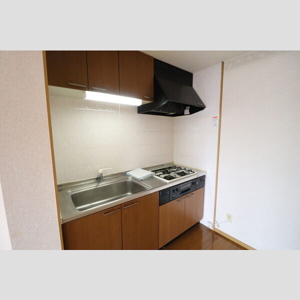 グランディール402号室 402　システムキッチン(3口ガスコンロ・グリル付き)