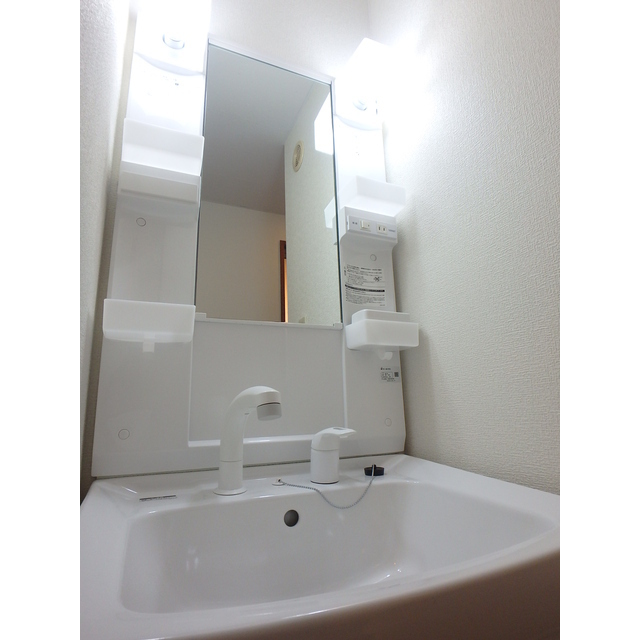 グリーンハイツ茅ヶ崎204号室 ミラーキャビネット：シャワー水栓