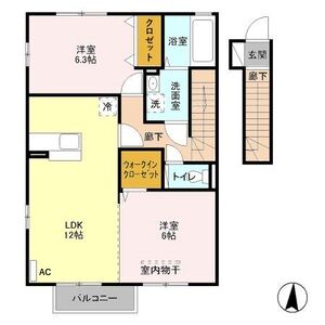 ブライトコート　A202号室 間取