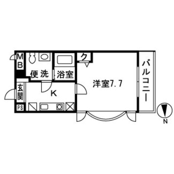 ルクソール305号室 間取