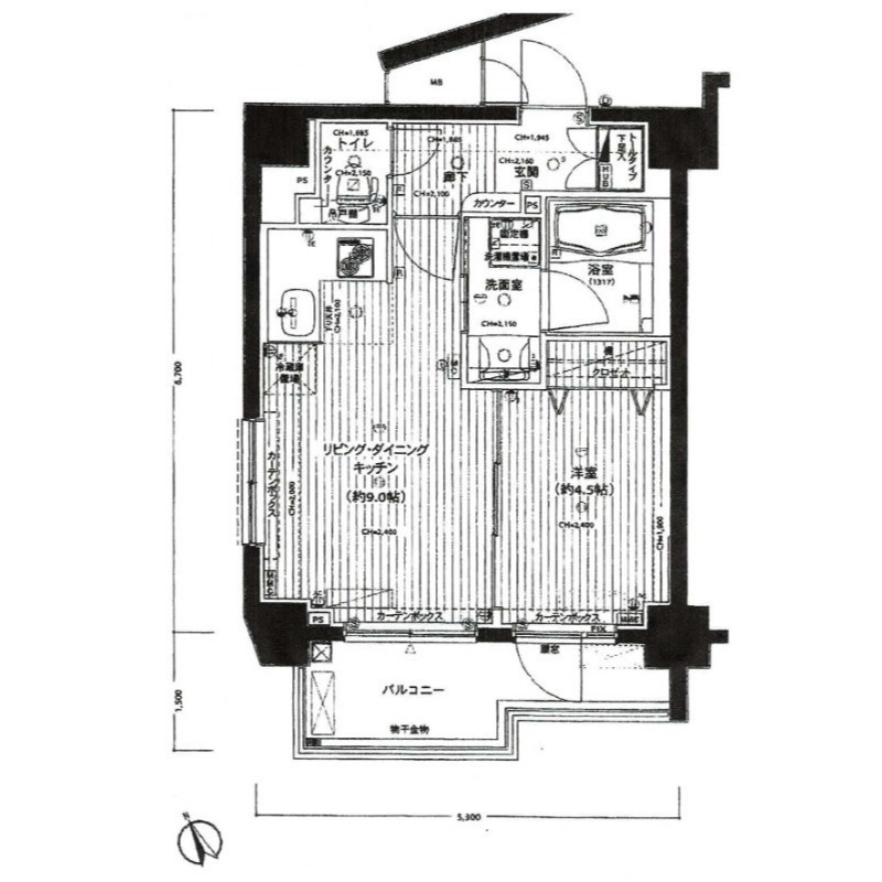 ダイナシティ浮間公園1階 間取