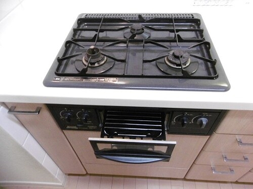 ライオンズタワー五反田 ガスコンロ　グリル　内装前