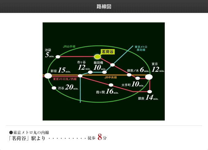 プラウドフラット小石川204号室 ★路線図★