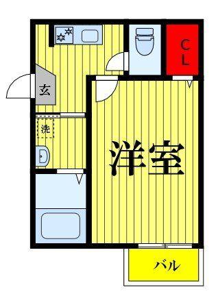 Ｌ’Ａｒｉａ　Ｏｍｉｙａ105号室 間取