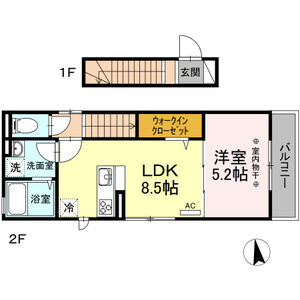 Crane　Hills201号室 間取