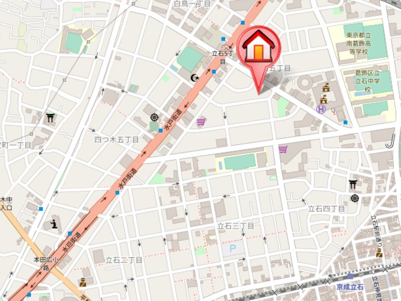 ヴェルセ立石3階 物件所在地