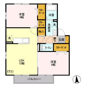 ヒラソル201号室 間取
