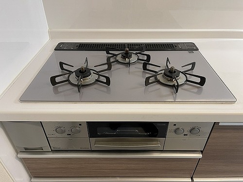 ベルシャトゥ東浦和 ガスコンロ　清掃前