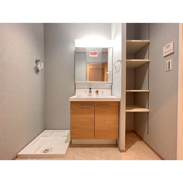 テラスハウス スリーエス201号室 洗面台・室内洗濯機置場