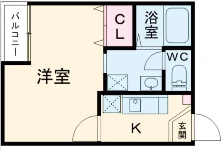 アデライデ東浦和105号室 間取