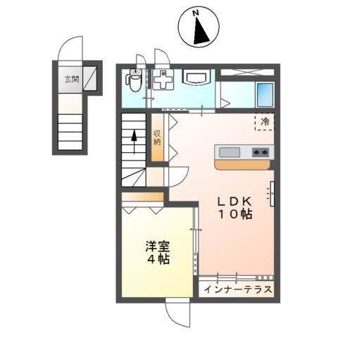Ｂrowny Ｇreen　(ブラウニーグリーン)203号室 間取