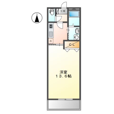 パレスサントピアⅤ205号室 間取