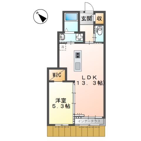 La glycine101号室 間取