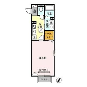 ハピネス107号室 間取