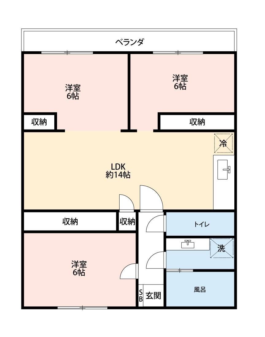 緑と海辺のフロレッタ103号室 間取
