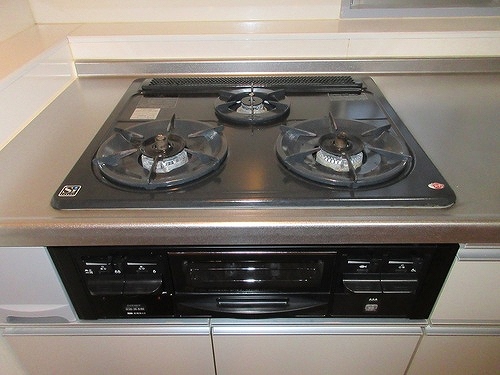 マンション勝どき ３口ガスコンロ　※前回募集時2021年6月撮影