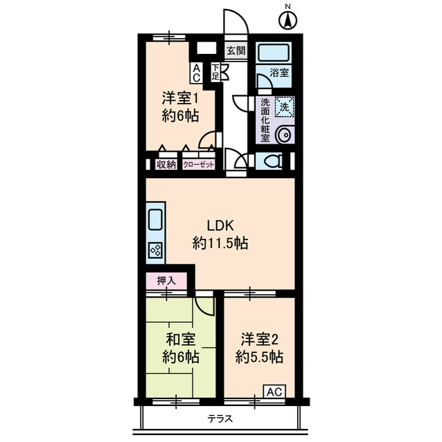 クリオ辻堂参番館0102号室 間取