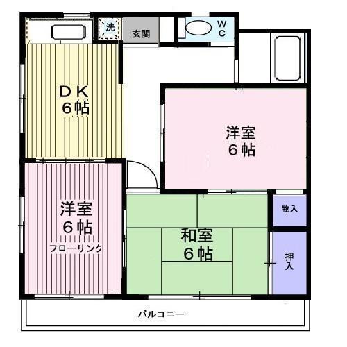 コーポＮＡＫＡＪＩＭＡ バルコニー