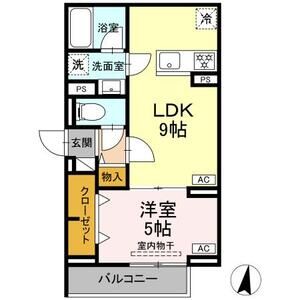 セレスティア中台Ⅱ203号室 間取