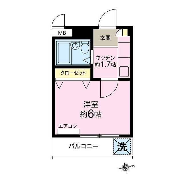アルベールハイム205号室 間取