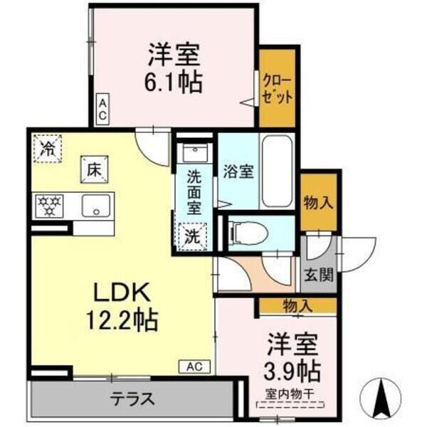 With Grace Heaven101号室 間取図