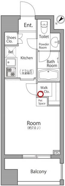 レジディア池袋ウエスト4階 間取