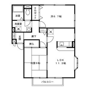 パレアージュ　CDEFGE202号室 間取