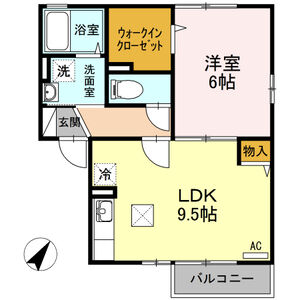 サニーハウス102号室 間取