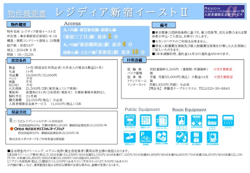 レジディア新宿イーストⅡ3階 部屋その他