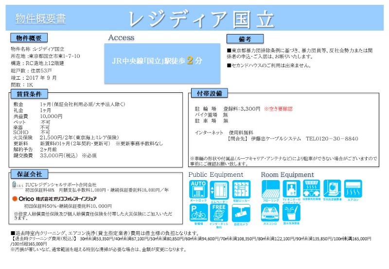 レジディア国立8階 部屋その他