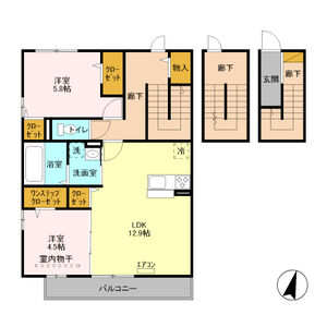 Bogor Residence302号室 間取