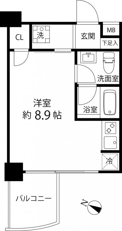 マーレ横浜白金7階 間取