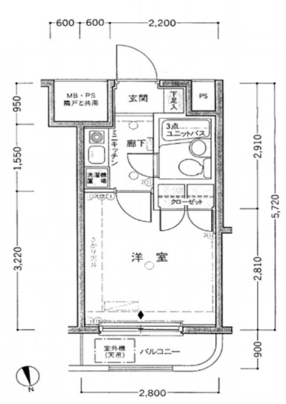 クリオ千駄木壱番館4階 間取