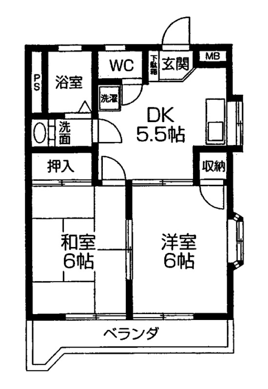 ビューハイツ司3階 間取