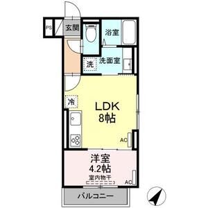 ルリアン江戸川301号室 間取