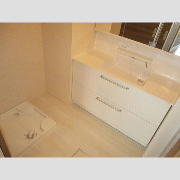 クレスト都賀 洗面台、室内洗濯機置場