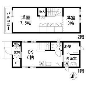 木月3丁目戸建貸家101号室 間取