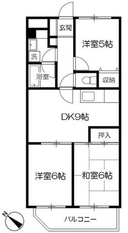 ロイヤル二俣川Ｃ棟3階 間取