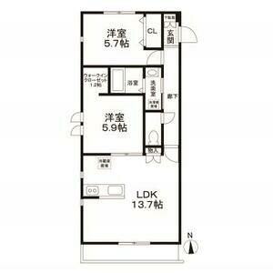 フルハウス舎人301号室 間取