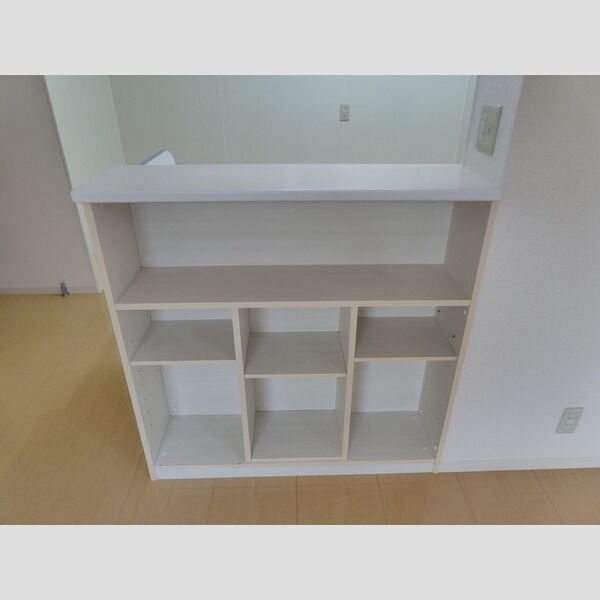 パークリバー201号室 キッチンカウンター前収納