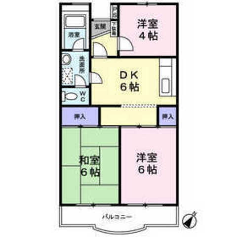 サンハイツコヤマ0306号室 間取