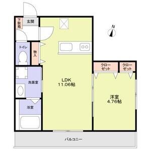 Viola　Terrace　北寺尾201号室 間取