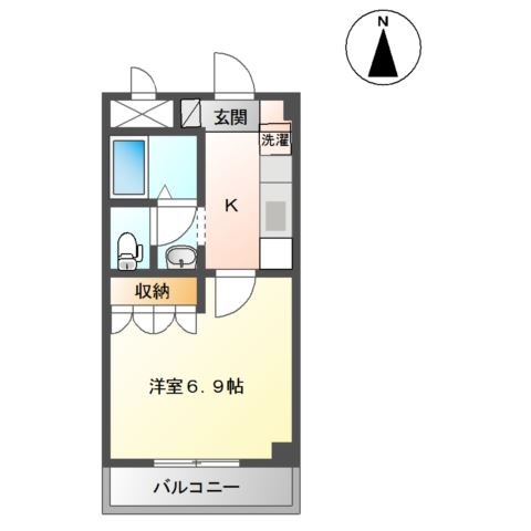 プリオール２００４301号室 間取