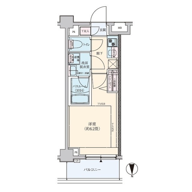 ロアール川崎大師5階 間取