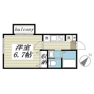 セカンドダウン0201号室 間取